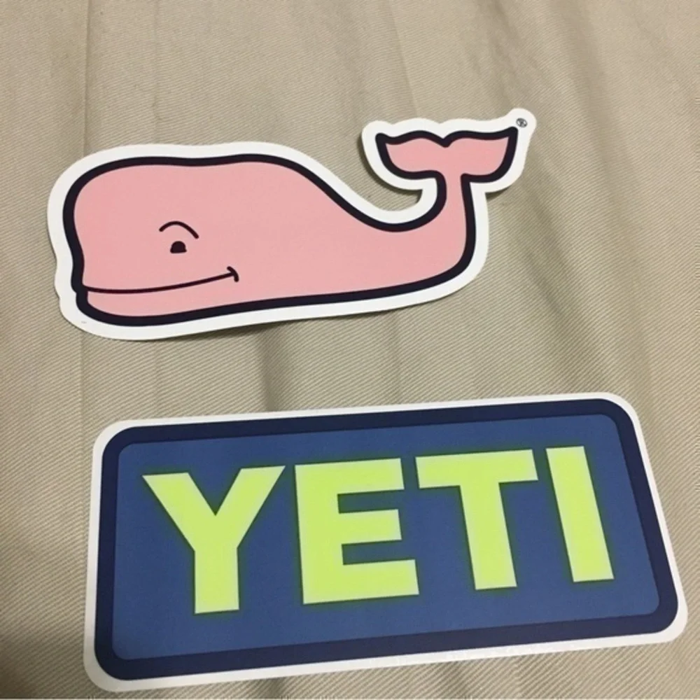 Yeti and Vineyard Vines stickers